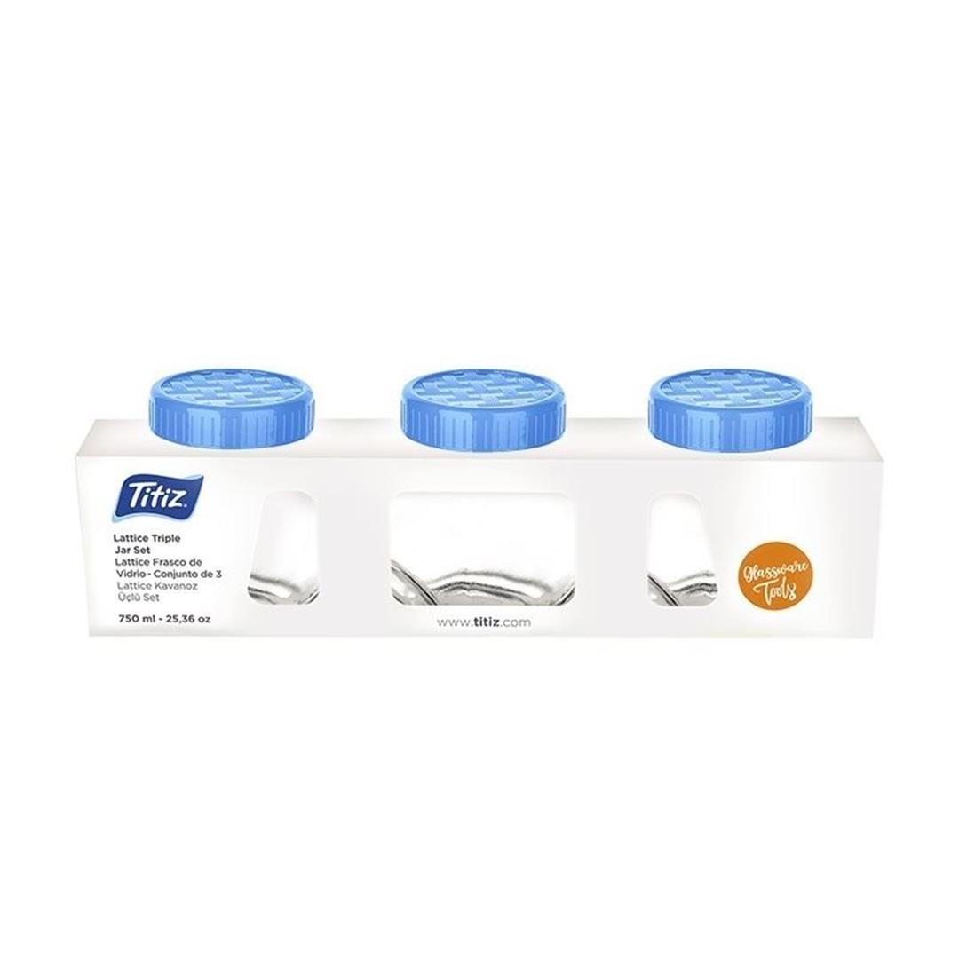 TİTİZ KC-172 L.KAVANOZ ÇİFT YÖNLÜ 3'LÜ SET 750ML*8