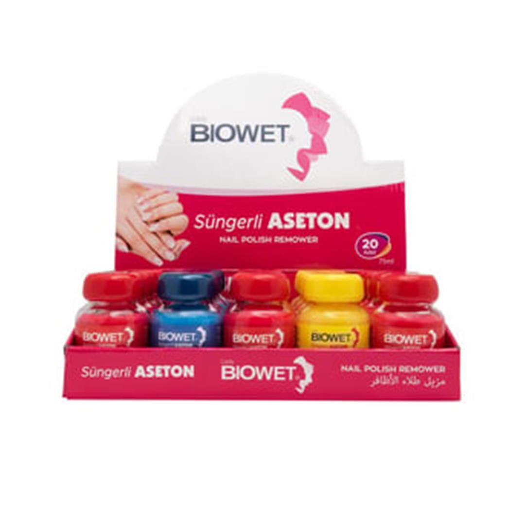 BİOWET ASETON SÜNGERLİ 75ML KARMA 25Lİ PKT*6